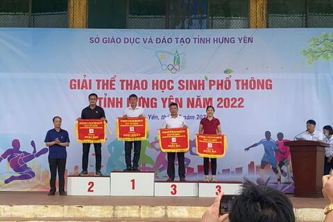 Trường THPT Trưng Vương: Đoàn vận động viên đạt thành tích cao tại Giải thể thao học sinh phổ thông tỉnh Hưng Yên năm 2022