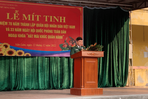 THPT TRƯNG VƯƠNG: KỶ NIỆM 78 NĂM NGÀY THÀNH LẬP QUÂN ĐỘI NHÂN DÂN VIỆT NAM (22/12/1944 - 22/12/2022) 33 NĂM NGÀY HỘI QPTD VÀ NGOẠI KHÓA VỚI CHỦ ĐỀ “HÁT MÃI KHÚC QUÂN HÀNH”