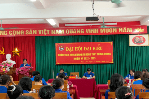 ĐẠI HỘI ĐẠI BIỂU ĐOÀN TNCS HỒ CHÍ MINH TRƯỜNG THPT TRƯNG VƯƠNG NHIỆM KỲ 2022-2023